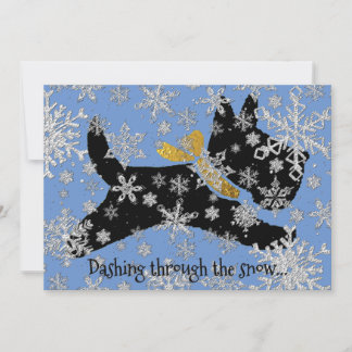 Dashing Scottie Dog Personalize Holiday Card