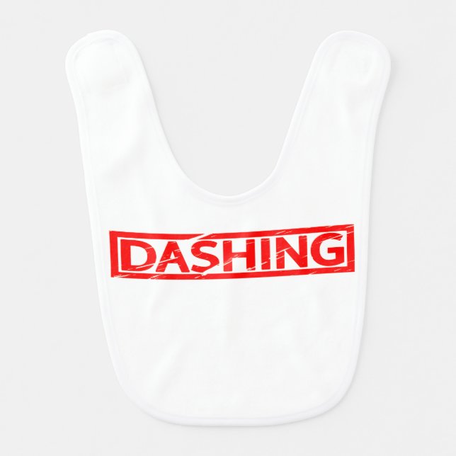Dashing Stamp Baby Bib (Front)