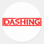 Dashing Stamp Classic Round Sticker