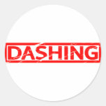 Dashing Stamp Classic Round Sticker