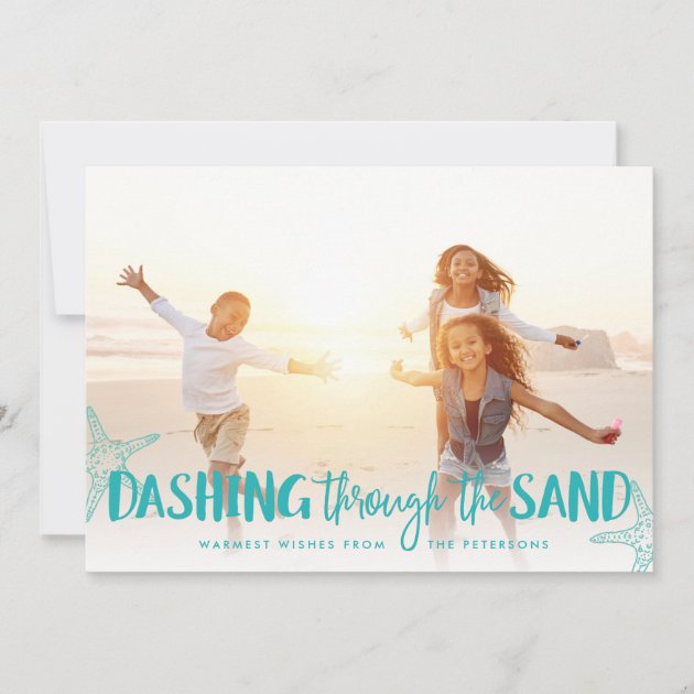 Dashing Through The Sand | Holiday Photo Card