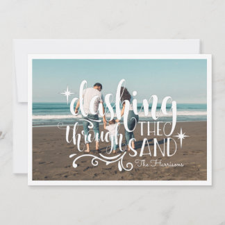 Dashing Through the Sand | Photo Collage Card
