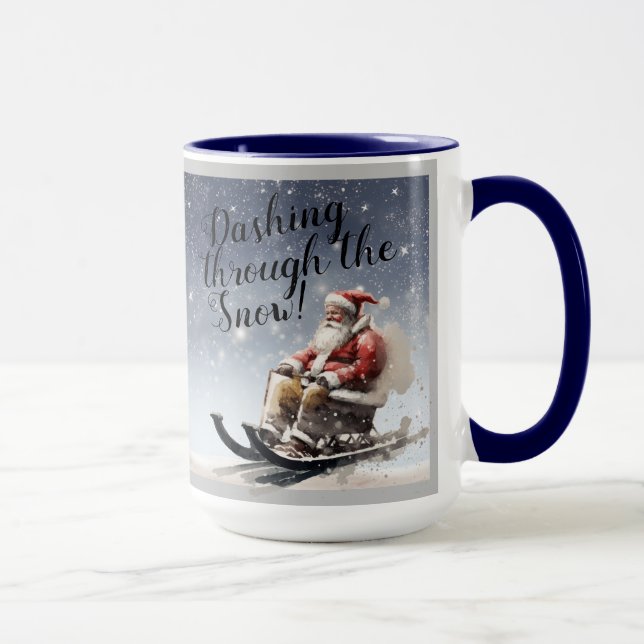 "Dashing through the Snow!" Coffee/Tea Mug (Right)