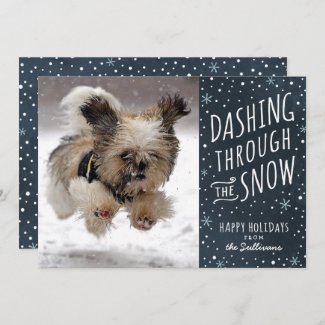 Dashing Through the Snow Holiday Pet Card