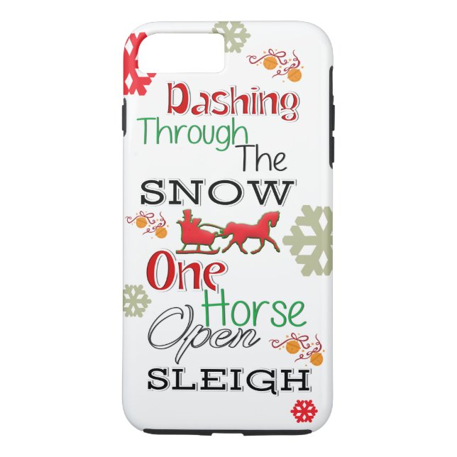 Dashing Through The Snow iPhone Case (Back)