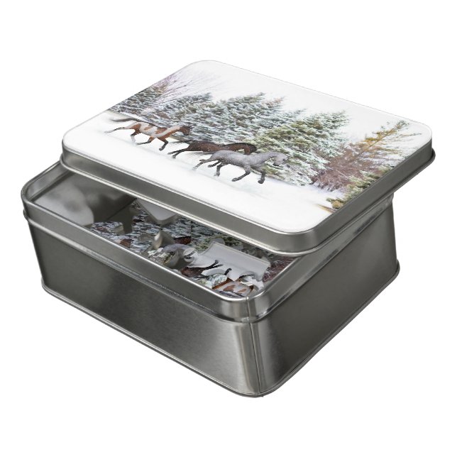 Dashing Through the Snow Jigsaw Puzzle (Lid Open)