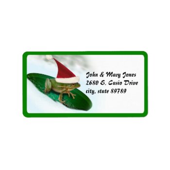 Dashing Through The Snow On A Lily Pad Label by I_Love_Xmas at Zazzle