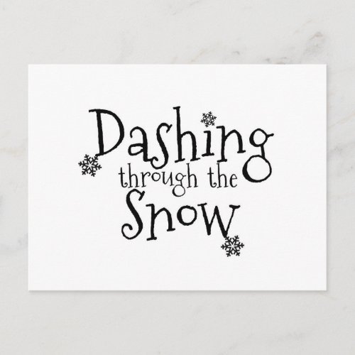 Dashing through the Snow  Postcard