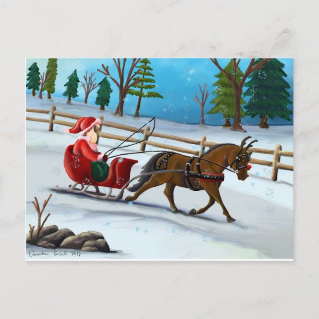 Dashing Through the Snow Postcard (Front)
