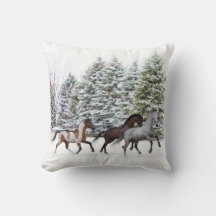 Dashing Through the Snow - Running Horses Artwork