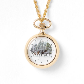Dashing Through the Snow - Running Horses Artwork Watch