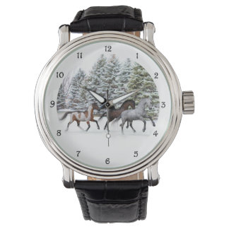 Dashing Through the Snow - Running Horses Watch