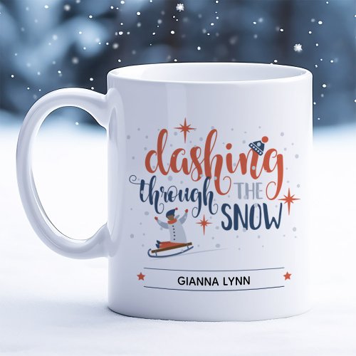 Dashing Through the Snow Winter Wonderland Coffee Mug