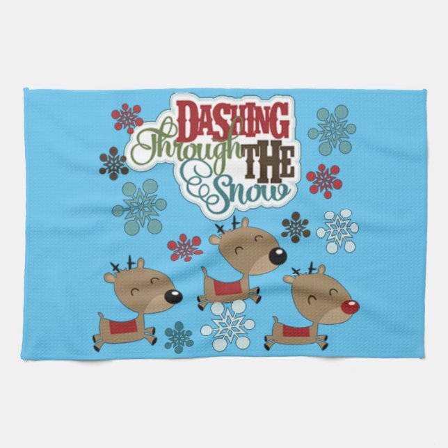Dashing Throw The Snow Kitchen Towel (Horizontal)