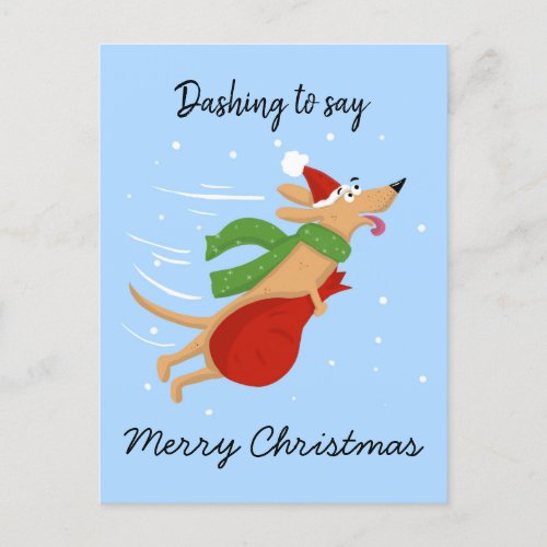 dashing to say Merry christmas Card