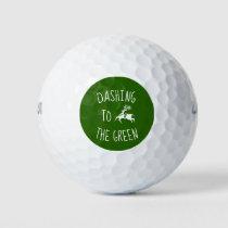 Dashing to the Green Cute Reindeer Emoji Icon Golf Balls