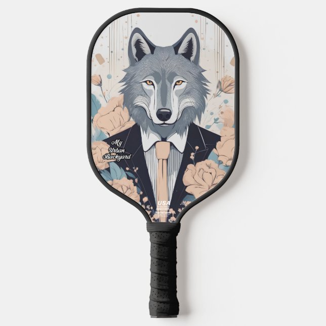 Dashing Wolf Personalized Pickleball Paddle (Front)
