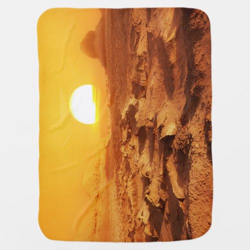 Dasht_e Lut desert Iran sunset Baby Blanket