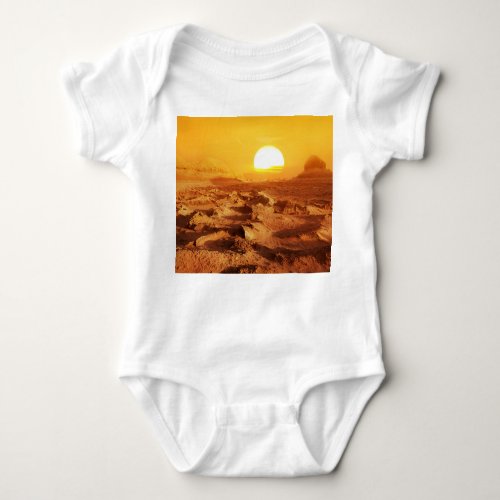 Dasht_e Lut desert Iran sunset Baby Bodysuit