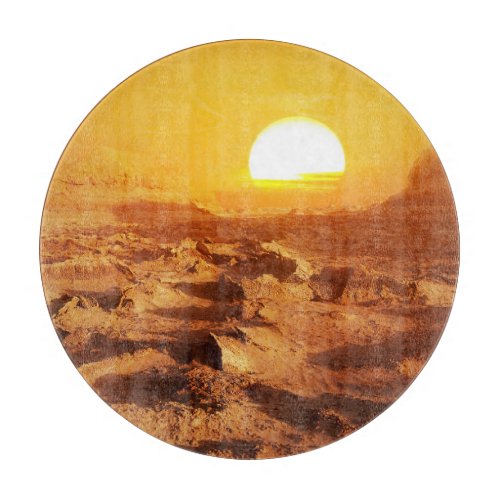 Dasht_e Lut desert Iran sunset Cutting Board