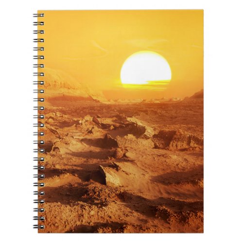 Dasht_e Lut desert Iran sunset Notebook