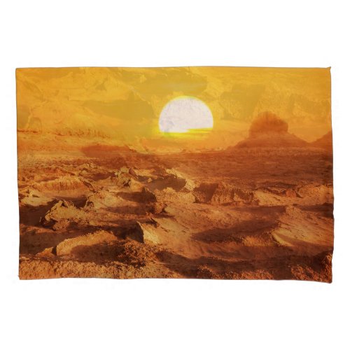 Dasht_e Lut desert Iran sunset Pillow Case