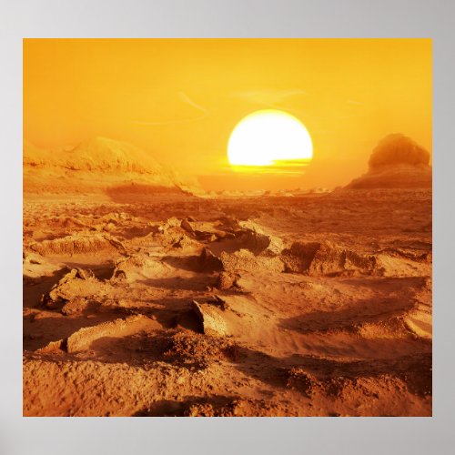 Dasht_e Lut desert Iran sunset Poster