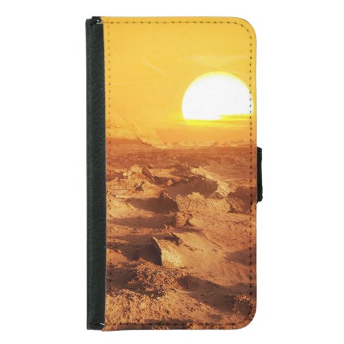 Dasht_e Lut desert Iran sunset Samsung Galaxy S5 Wallet Case