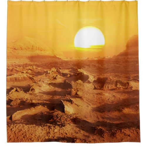 Dasht_e Lut desert Iran sunset Shower Curtain