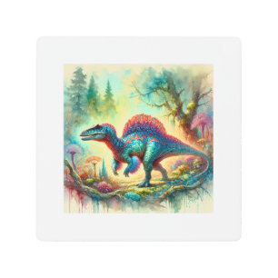 Daspletosaurus Majesty 070824AREF127 - Watercolor Metal Print