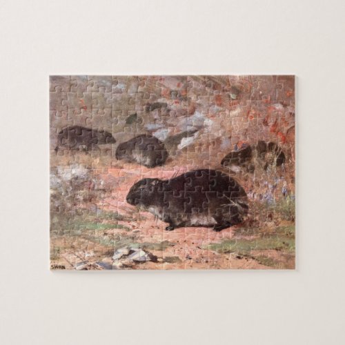 Dassie Rats by CE Swan Vintage Wild Animal Rodent Jigsaw Puzzle