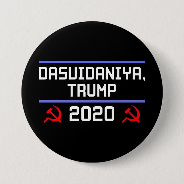 Dasvidaniya Trump 2020 Russia Anti-Trump Button (Front)