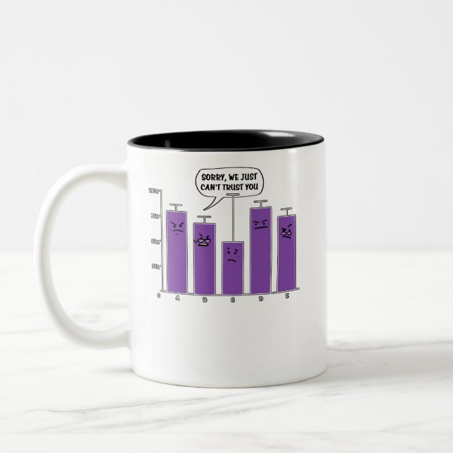 Data Analysis Science Geek Nerd Joke Two-Tone Coffee Mug (Left)