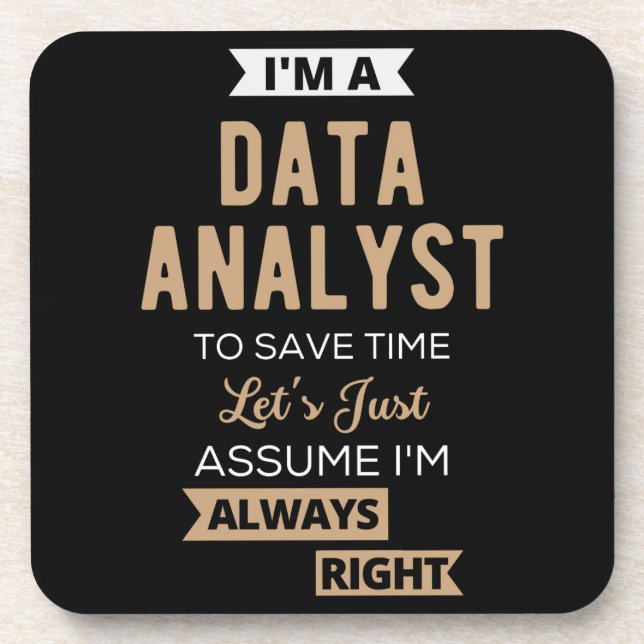 Data Analyst Beverage Coaster (Front)