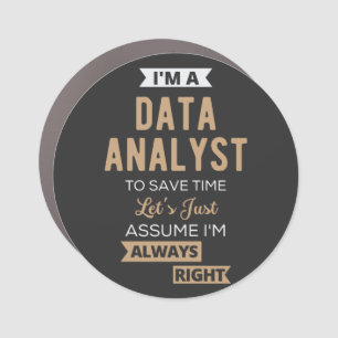 Data Analyst Car Magnet