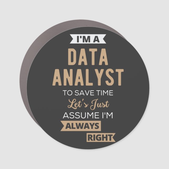 Data Analyst Car Magnet (Front)
