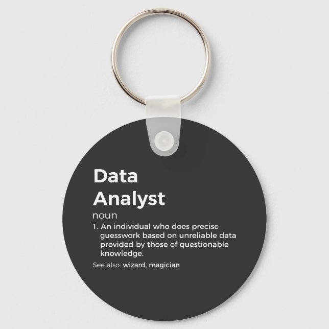 Data Analyst Definition Keychain (Front)