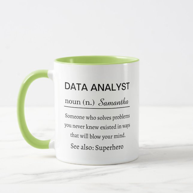 Data Analyst Definition Mug (Left)