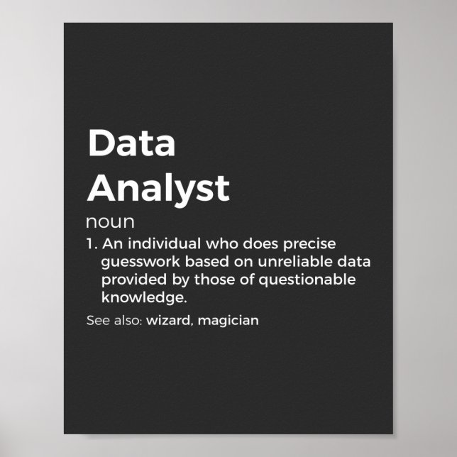Data Analyst Definition Poster (Front)