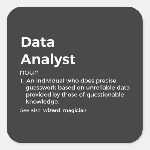 Data Analyst Definition Square Sticker
