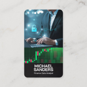 Data Analyst   Finance Tech   Stock Charts Business Card