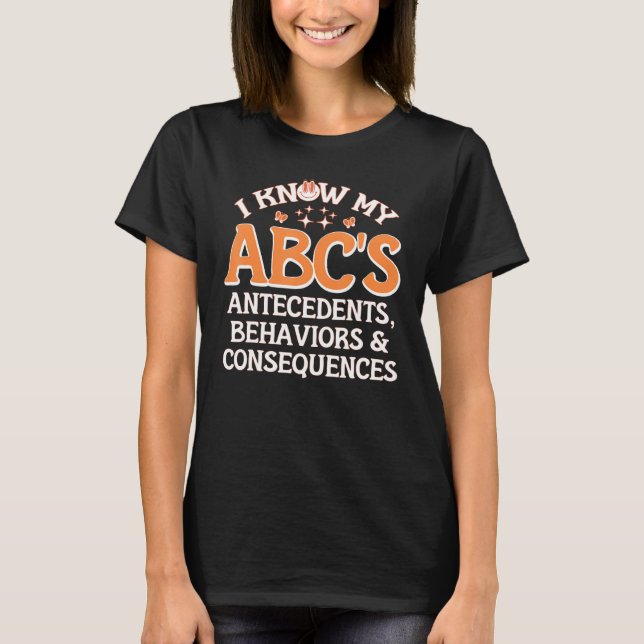 Data Analyst Funny Behavior Analyst Abcs of Applie T-Shirt (Front)