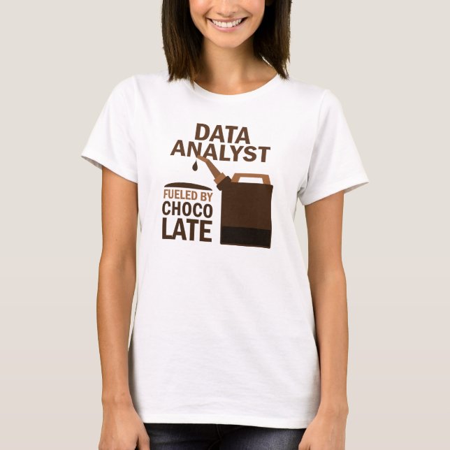 Data Analyst (Funny) Chocolate T-Shirt (Front)