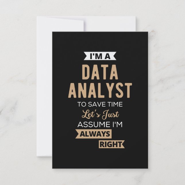 Data Analyst Note Card (Front)