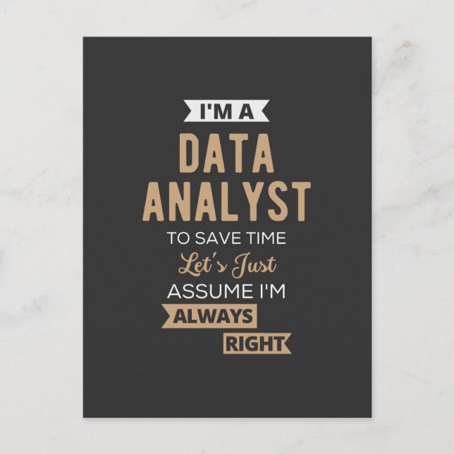 Data Analyst Postcard (Front)