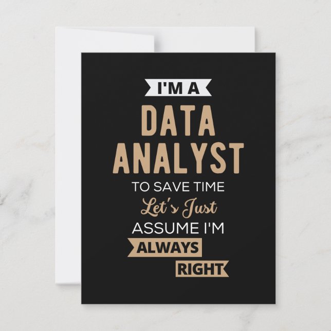 Data Analyst Save The Date (Front)