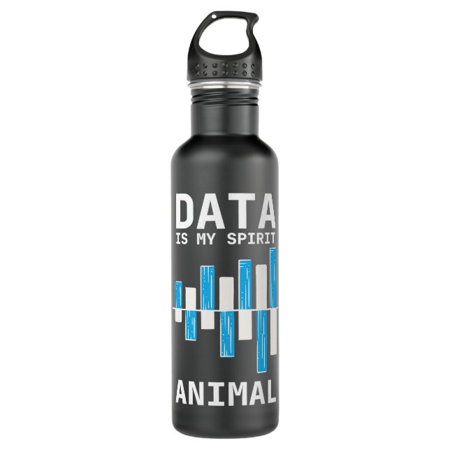 Data Analyst Spirit Animal Data Scientist Software Stainless Steel Water Bottle (Front)