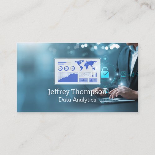 Data Analytics Chart | Metrics | Financial Markets Business Card