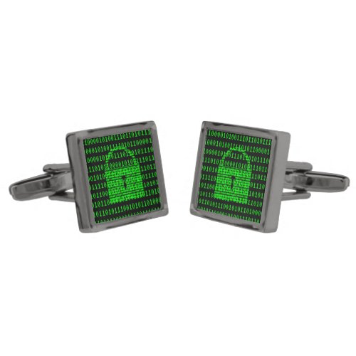Data and Information Security _ Locked 1s and 0s Cufflinks