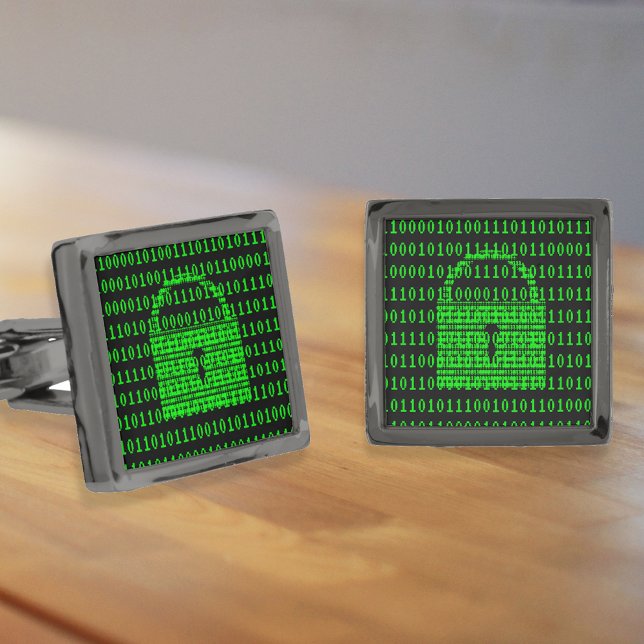 Data and Information Security - Locked 1s and 0s Cufflinks (Creator Uploaded)